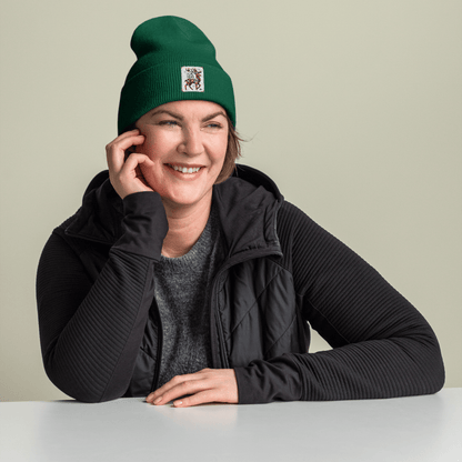 Deer Logo Unisex Cuffed Beanie Hat - Chinchilla Choons