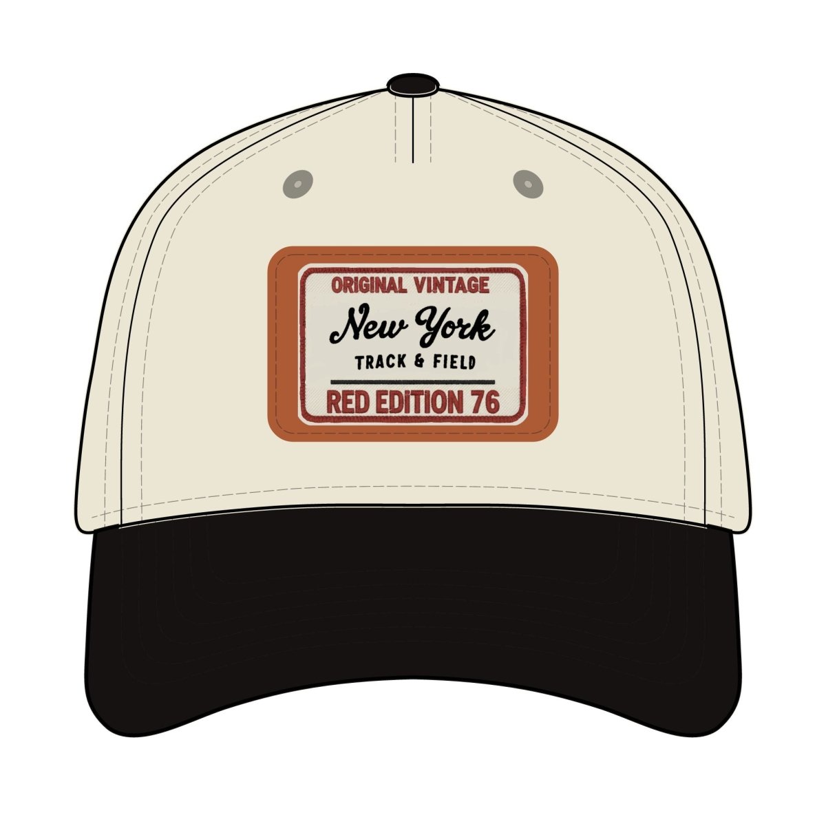Vintage New York Leather Patch Baseball Cap - Chinchilla Choons