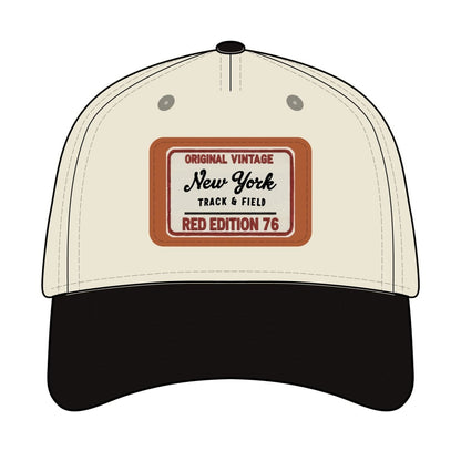 Vintage New York Leather Patch Baseball Cap - Chinchilla Choons