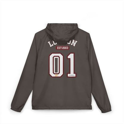 London Varsity Windbreaker Jacket — Lightweight Full-Zip Hooded Jacket - Chinchilla Choons