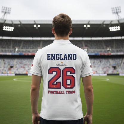 England World Cup 26 Premium Pique Polo Shirt - Chinchilla Choons