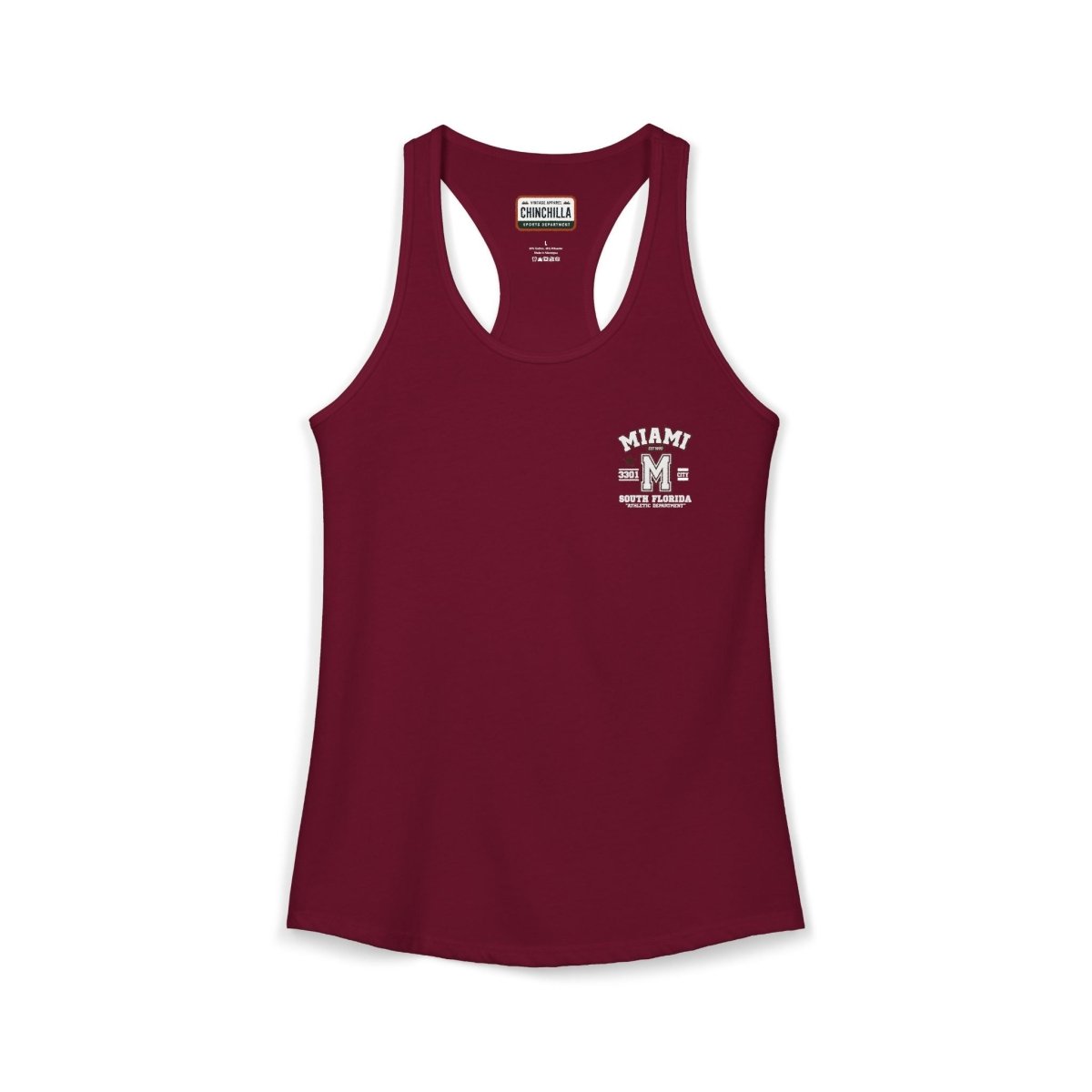 Miami Varsity Women's Racerback Tank Top - Chinchilla Choons