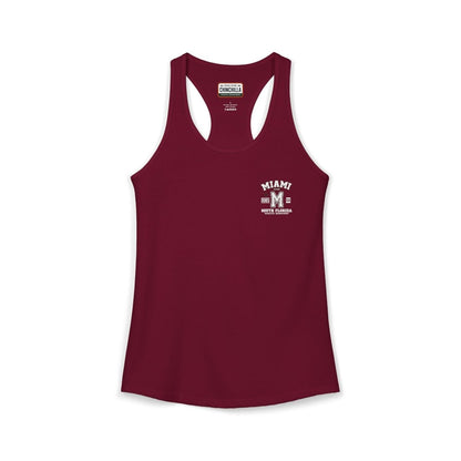 Miami Varsity Women's Racerback Tank Top - Chinchilla Choons