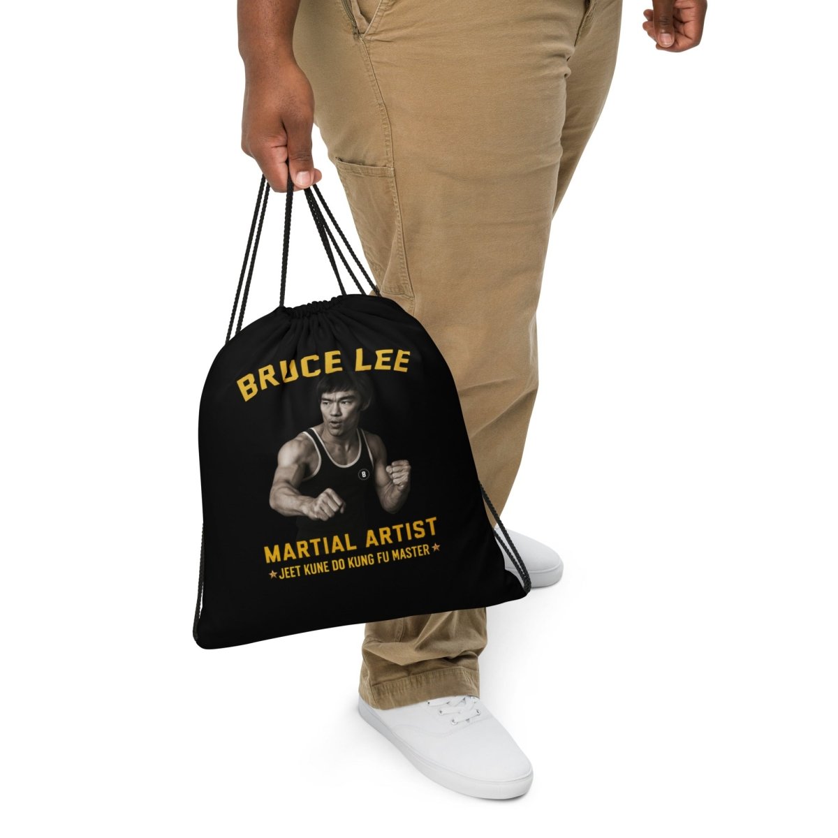 Bruce Lee Drawstring Bag - Chinchilla Choons