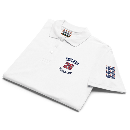 England World Cup 26 Premium Pique Polo Shirt - Chinchilla Choons