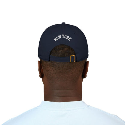 Embroidered 'New York' Patch Dad Baseball Cap - Chinchilla Choons