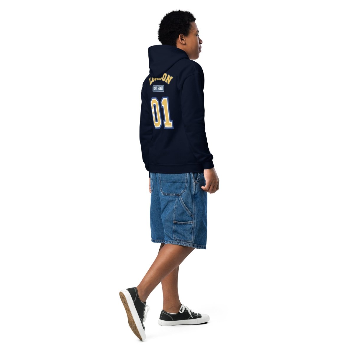 London (LDN) Varsity Youth heavy Blend Hoodie - Chinchilla Choons