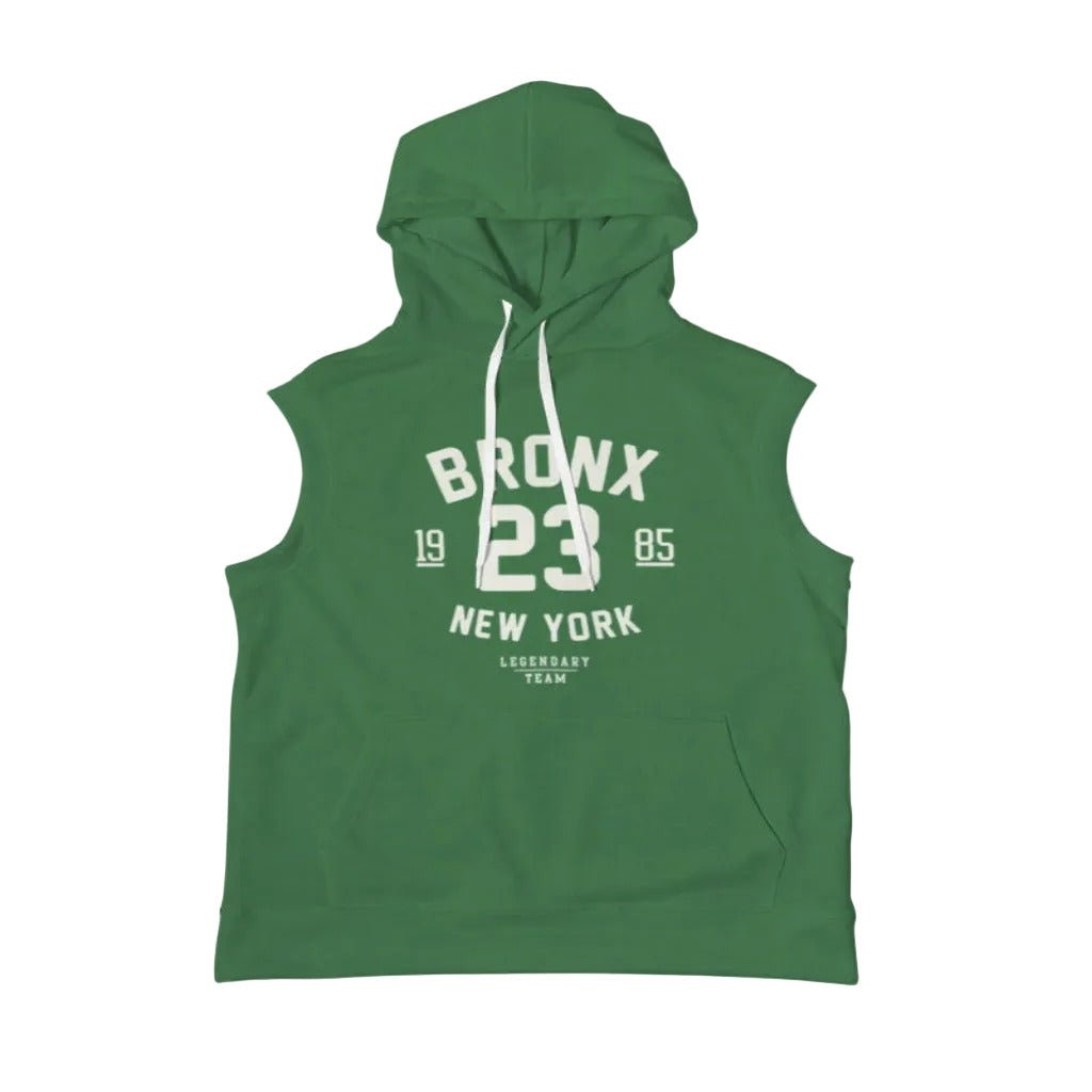 Bronx Varsity Heavyweight Sleeveless Hoodie - Chinchilla Choons