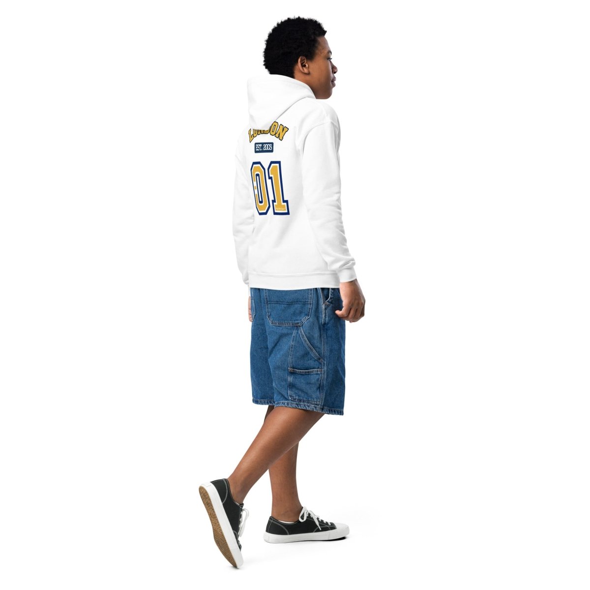 London (LDN) Varsity Youth heavy Blend Hoodie - Chinchilla Choons