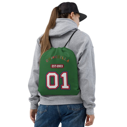 Chinchilla Varsity Drawstring Bag (Green) - Chinchilla Choons