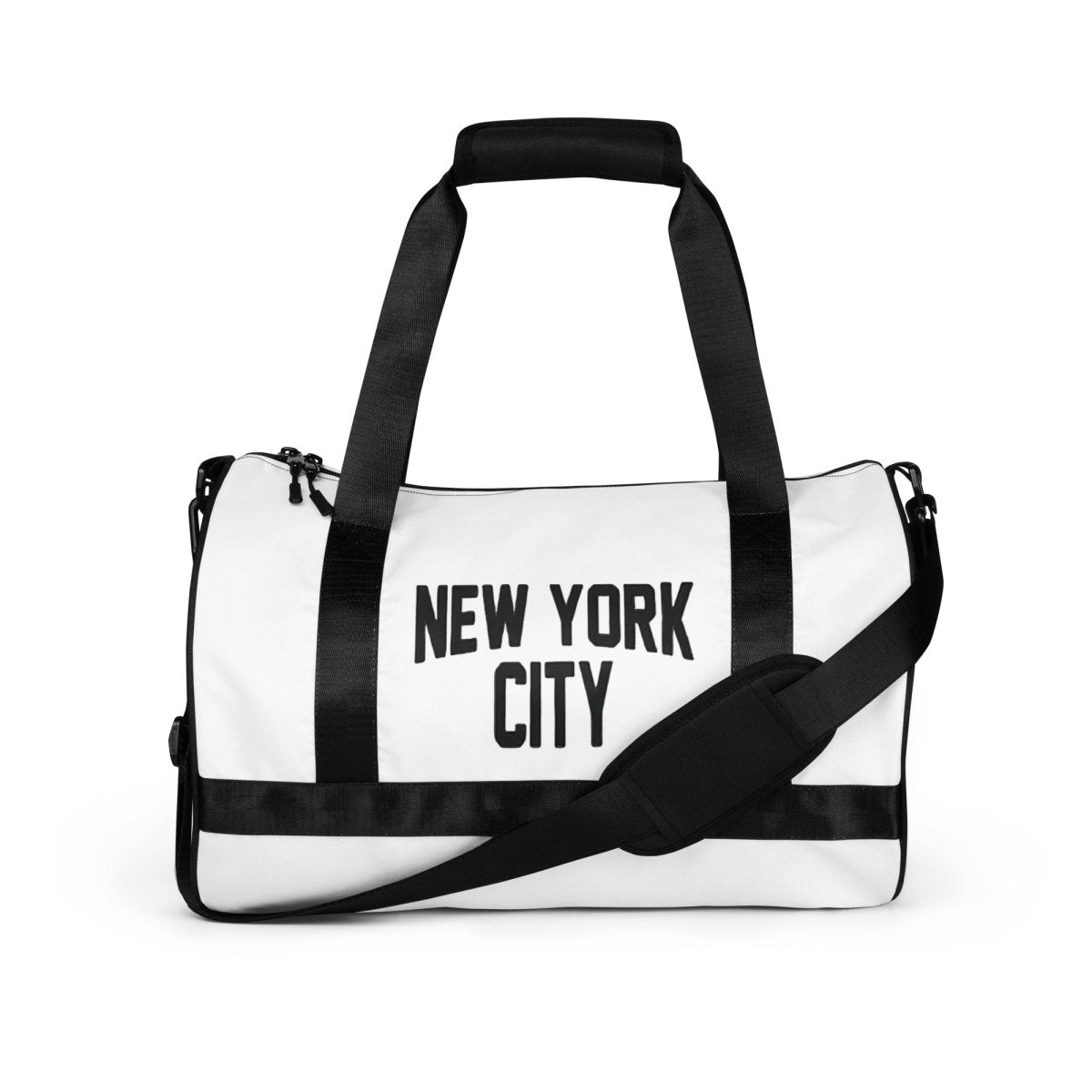 New York City Duffel Gym Bag (White) - Chinchilla Choons
