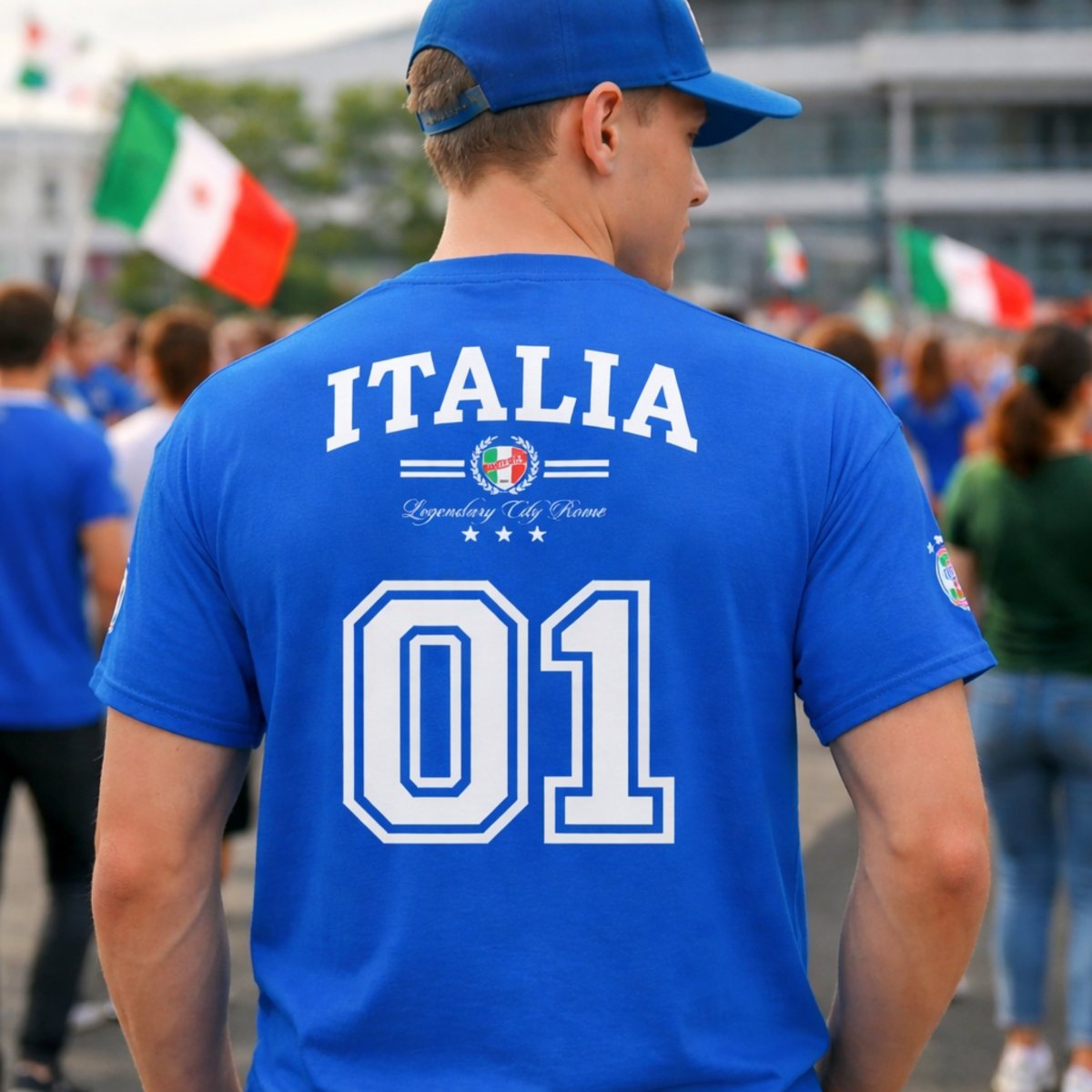 Italia Football Unisex Classic Tee - Chinchilla Choons