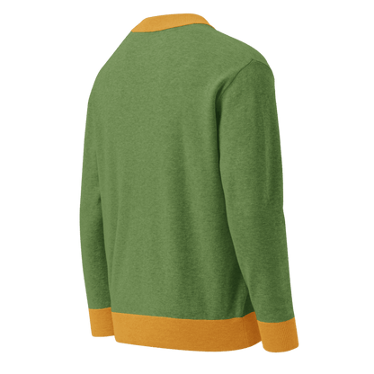 New York Varsity Knitted Cardigan (Green & Gold) - Chinchilla Choons