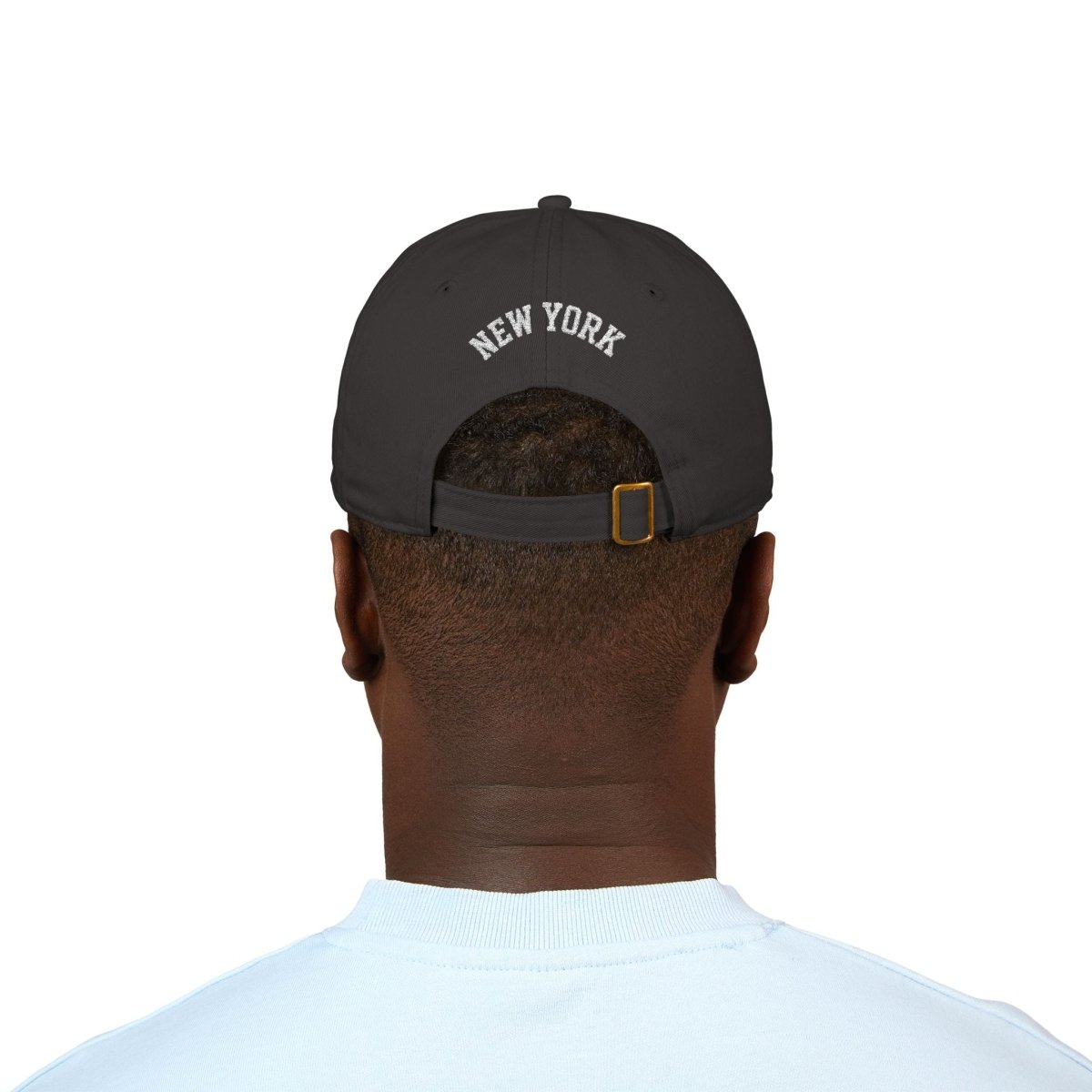 Embroidered 'New York' Patch Dad Baseball Cap - Chinchilla Choons