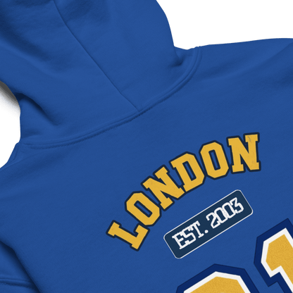 London (LDN) Varsity Youth heavy Blend Hoodie - Chinchilla Choons