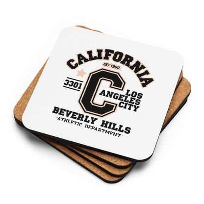 California Varsity Cork-Back Coaster - Chinchilla Choons