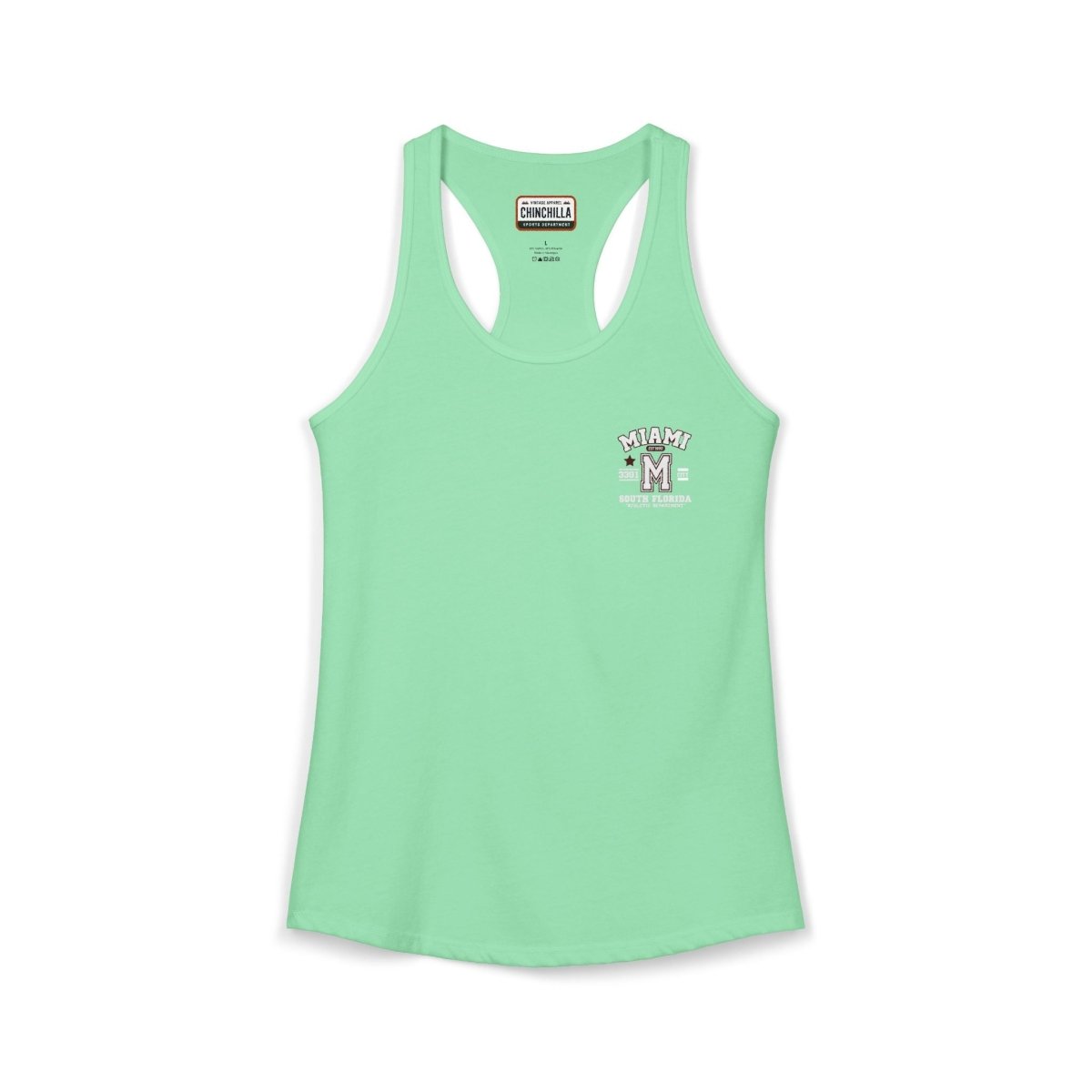 Miami Varsity Women's Racerback Tank Top - Chinchilla Choons