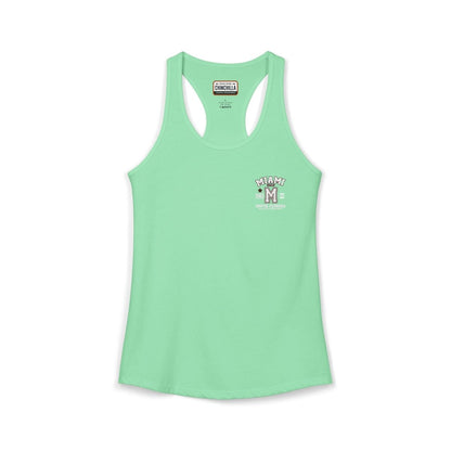 Miami Varsity Women's Racerback Tank Top - Chinchilla Choons
