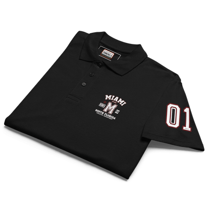 Miami Varsity Premium Pique Polo Shirt - Chinchilla Choons
