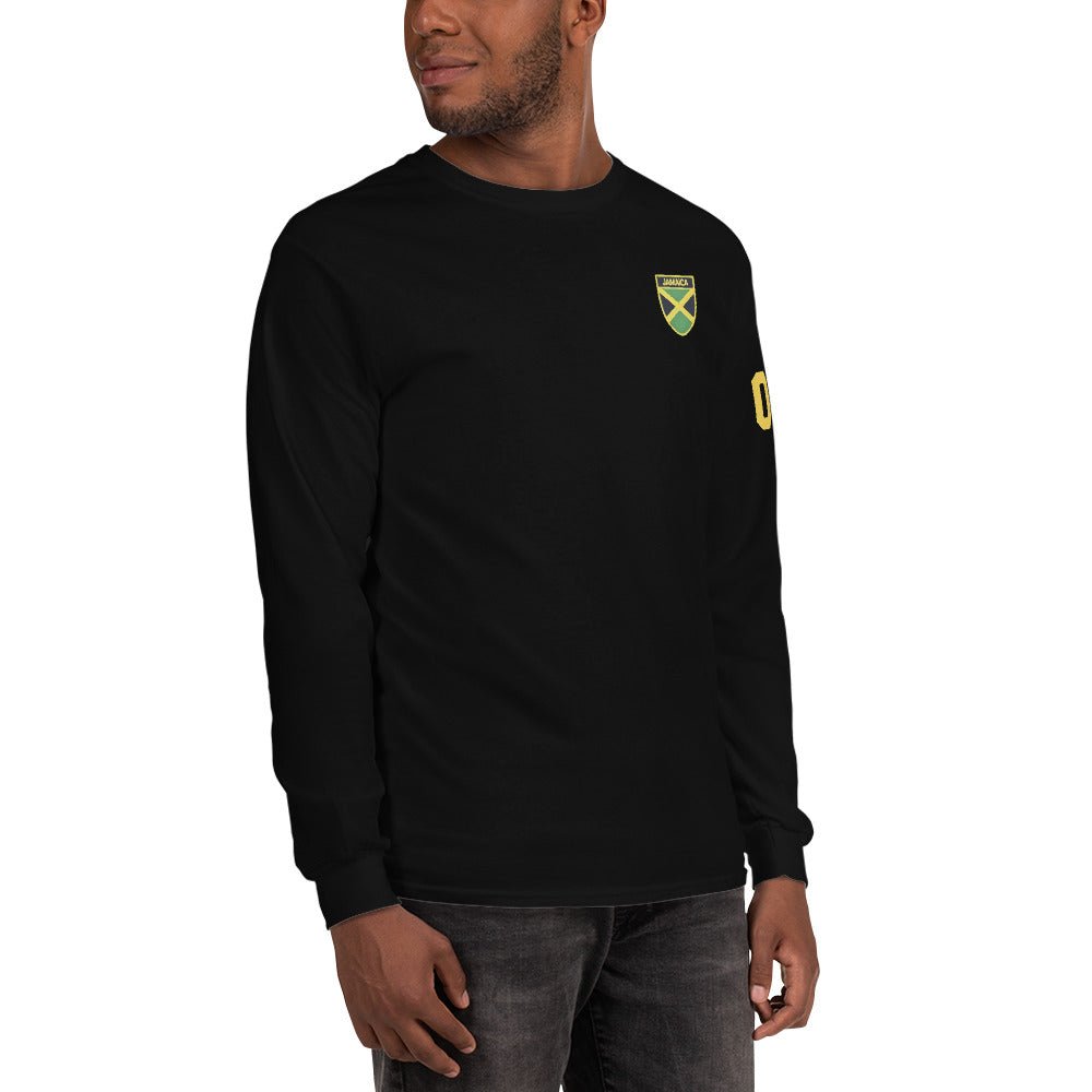 Jamaican Heritage Men’s Long Sleeve Shirt - Chinchilla Choons