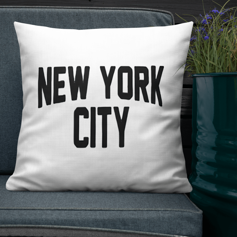 New York City Premium Pillow (White) - Chinchilla Choons