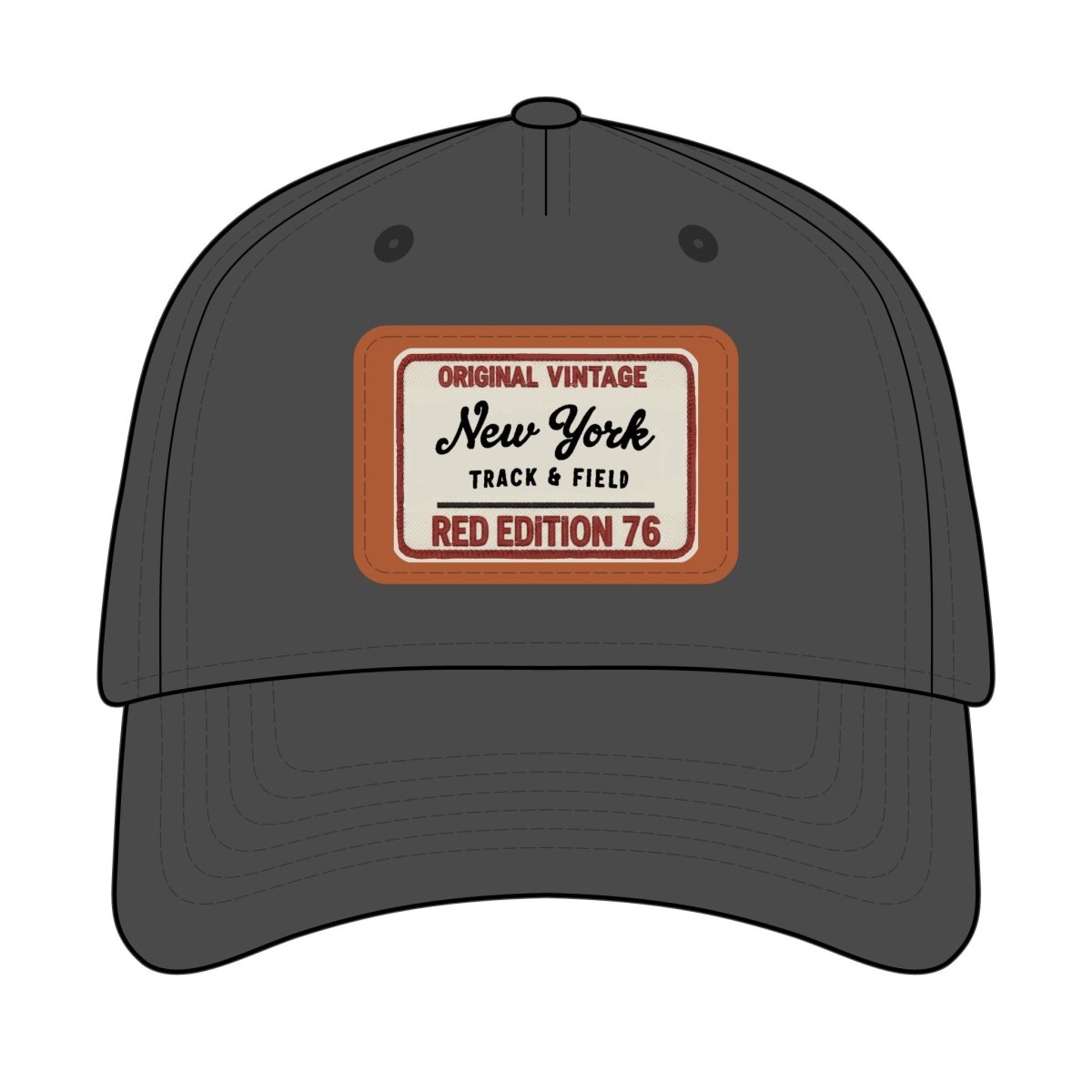 Vintage New York Leather Patch Baseball Cap - Chinchilla Choons