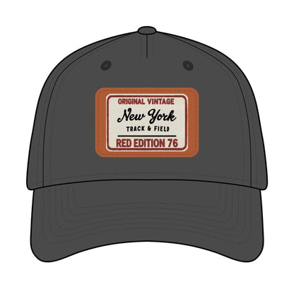 Vintage New York Leather Patch Baseball Cap - Chinchilla Choons