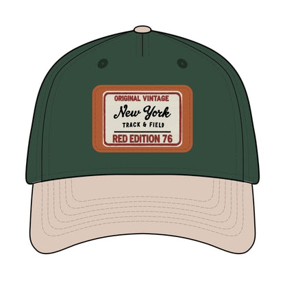 Vintage New York Leather Patch Baseball Cap - Chinchilla Choons