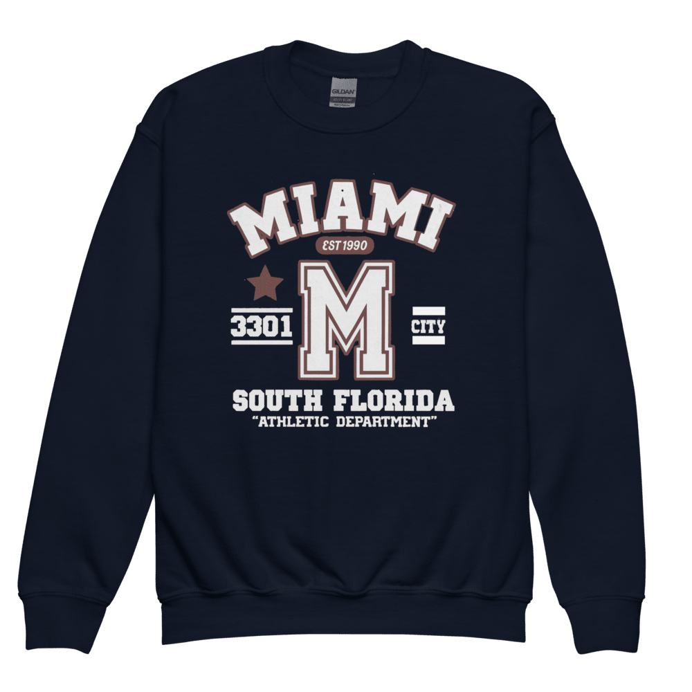 Miami Varsity Youth Crewneck Sweatshirt - Chinchilla Choons