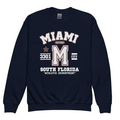 Miami Varsity Youth Crewneck Sweatshirt - Chinchilla Choons