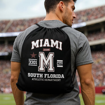 Miami Varsity Drawstring Bag - Chinchilla Choons