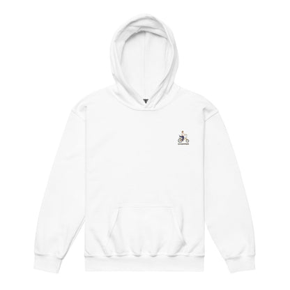 Chopper 75 Youth Heavy Blend Hoodie (White) - Chinchilla Choons