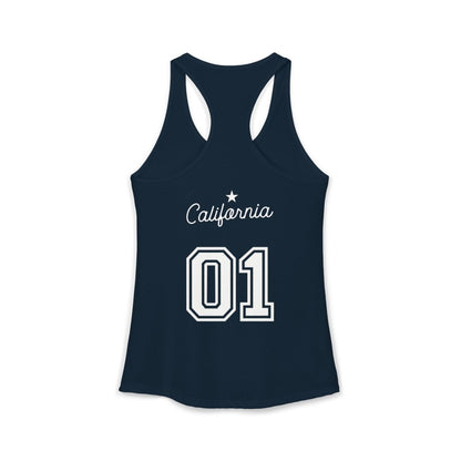California Varsity Women's Ideal Racerback Tank Top - Chinchilla Choons
