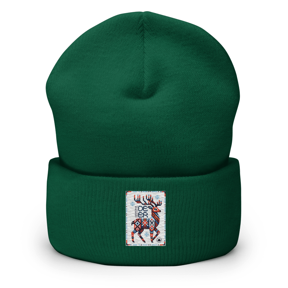 Deer Logo Unisex Cuffed Beanie Hat - Chinchilla Choons