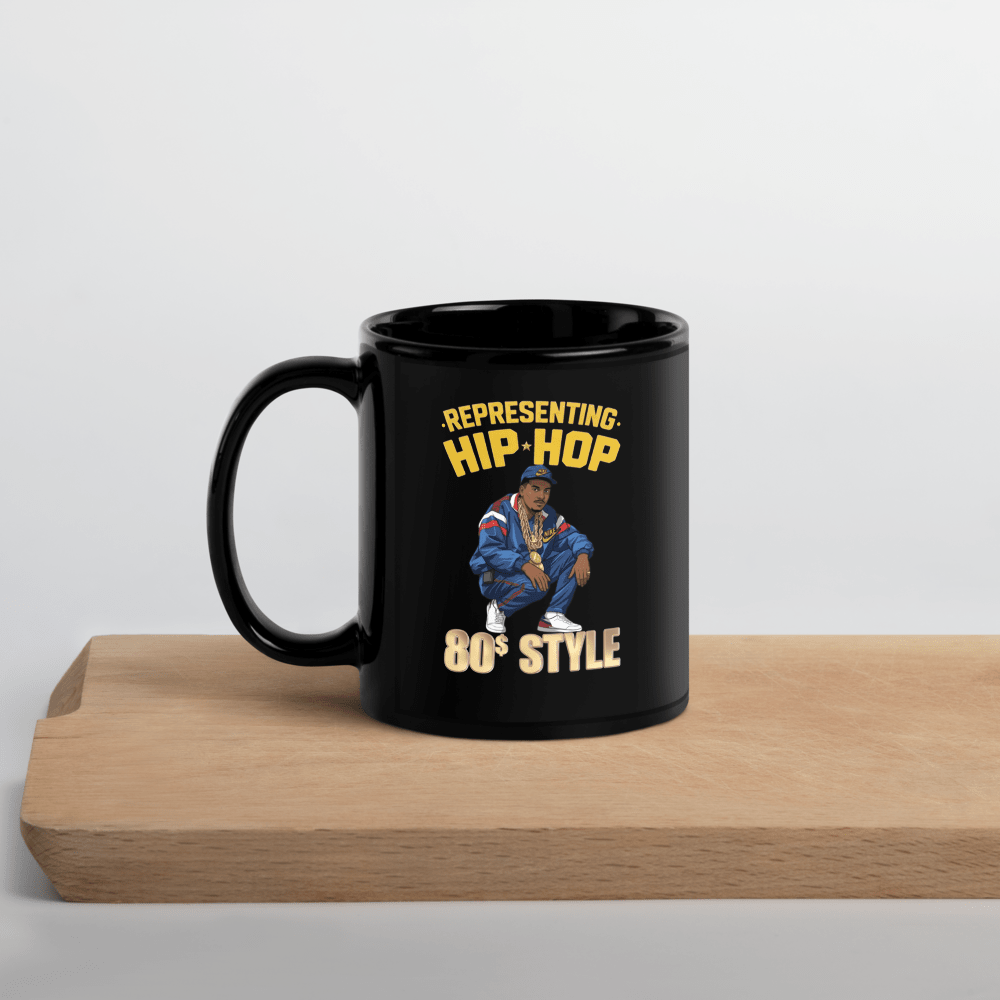 Representing Hip Hop Black Glossy Mug - Chinchilla Choons