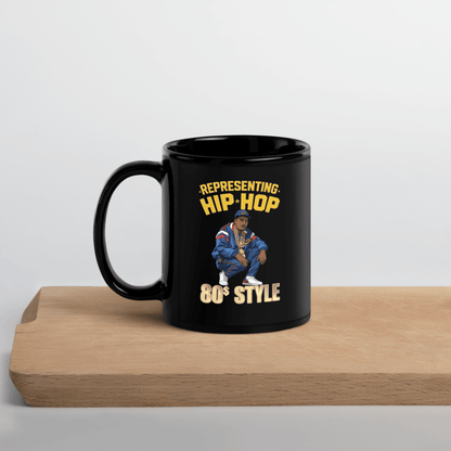 Representing Hip Hop Black Glossy Mug - Chinchilla Choons