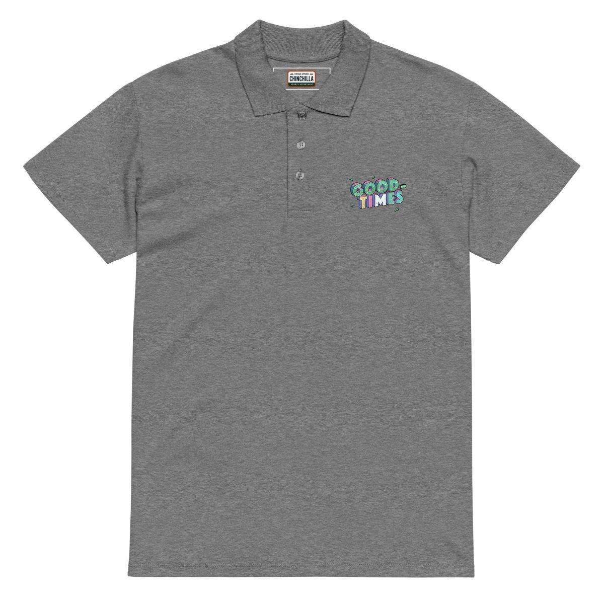 Good Times Premium Pique Polo Shirt - Chinchilla Choons