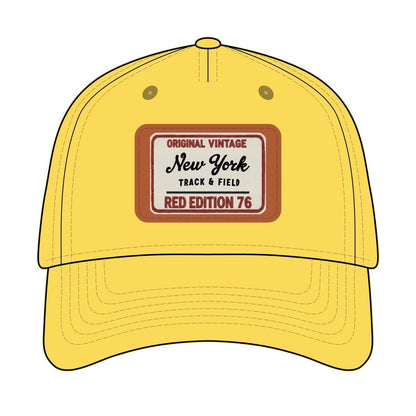 Vintage New York Leather Patch Baseball Cap - Chinchilla Choons