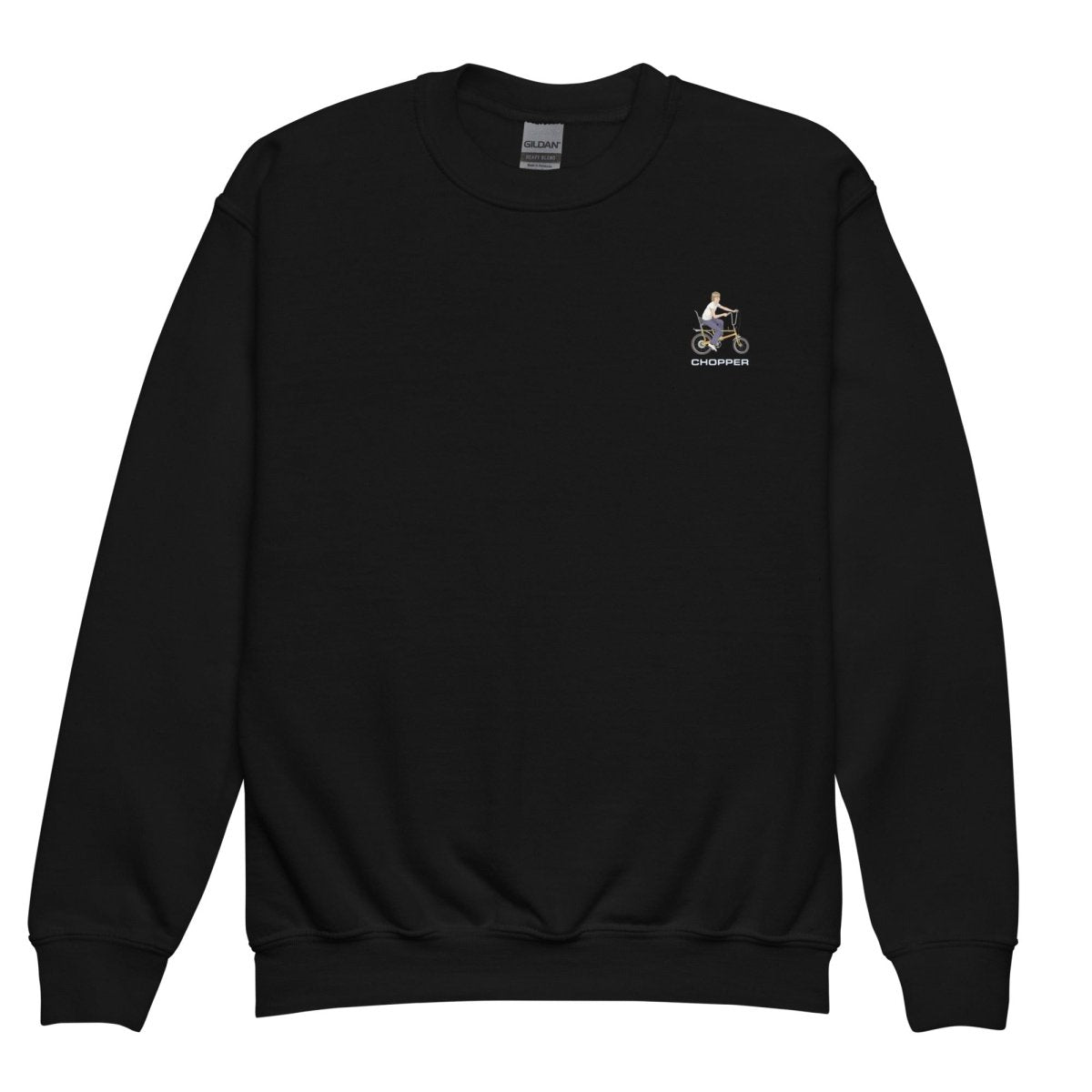 Chopper '75' Youth Crewneck Sweatshirt (Dark Colours) - Chinchilla Choons