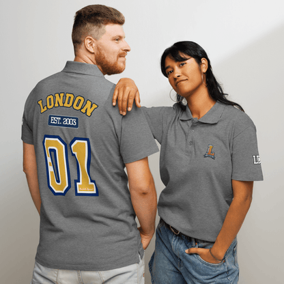 London Varsity Pique Polo Shirt - Chinchilla Choons