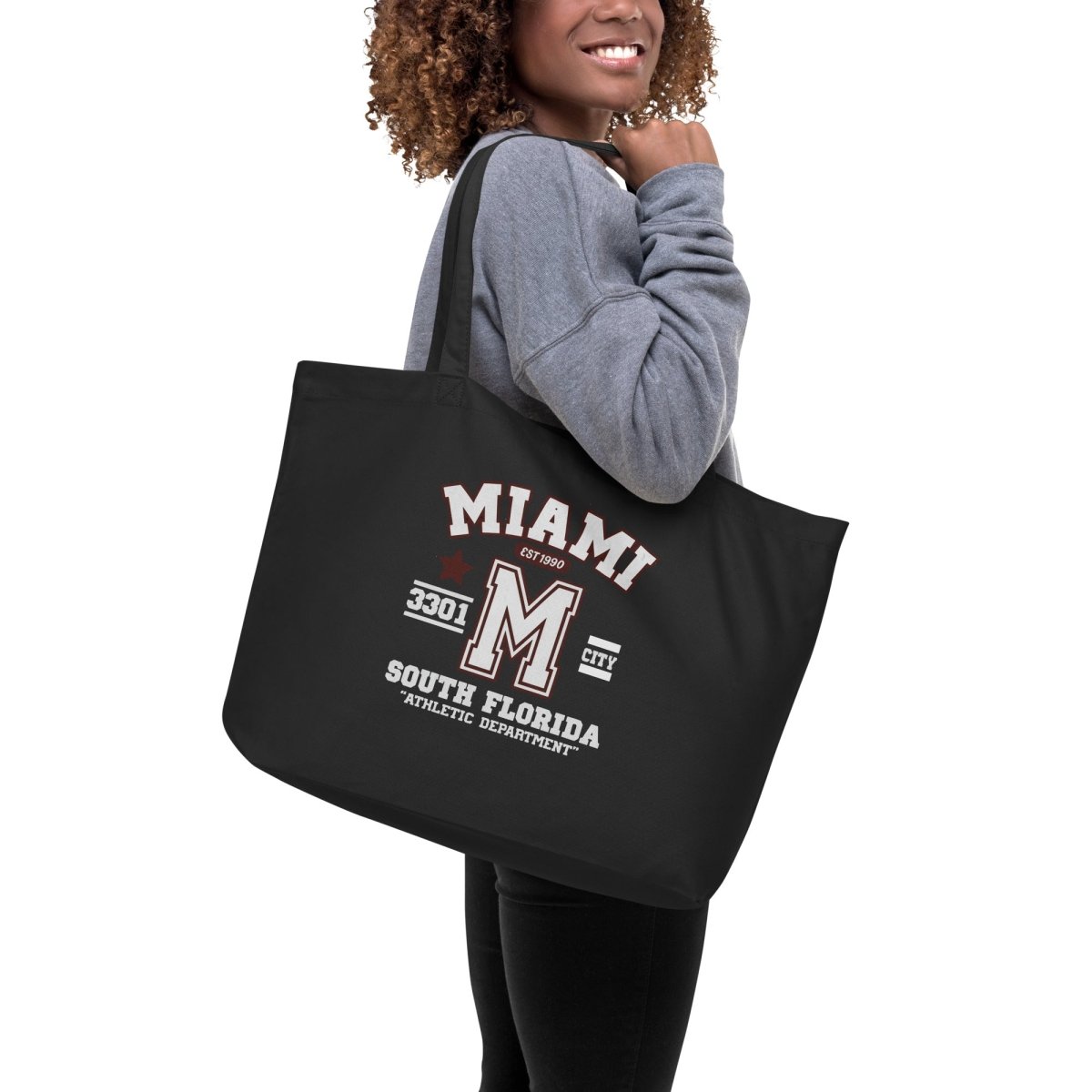 Miami Varsity Large Organic Tote Bag - Chinchilla Choons