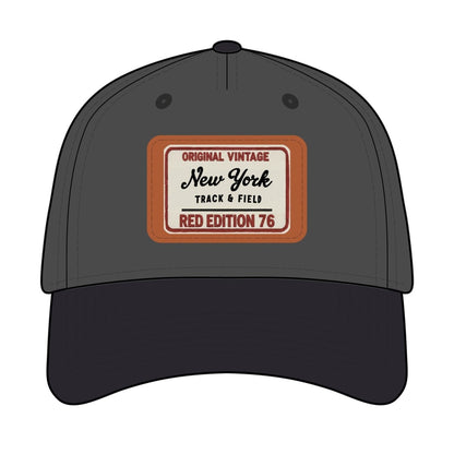 Vintage New York Leather Patch Baseball Cap - Chinchilla Choons