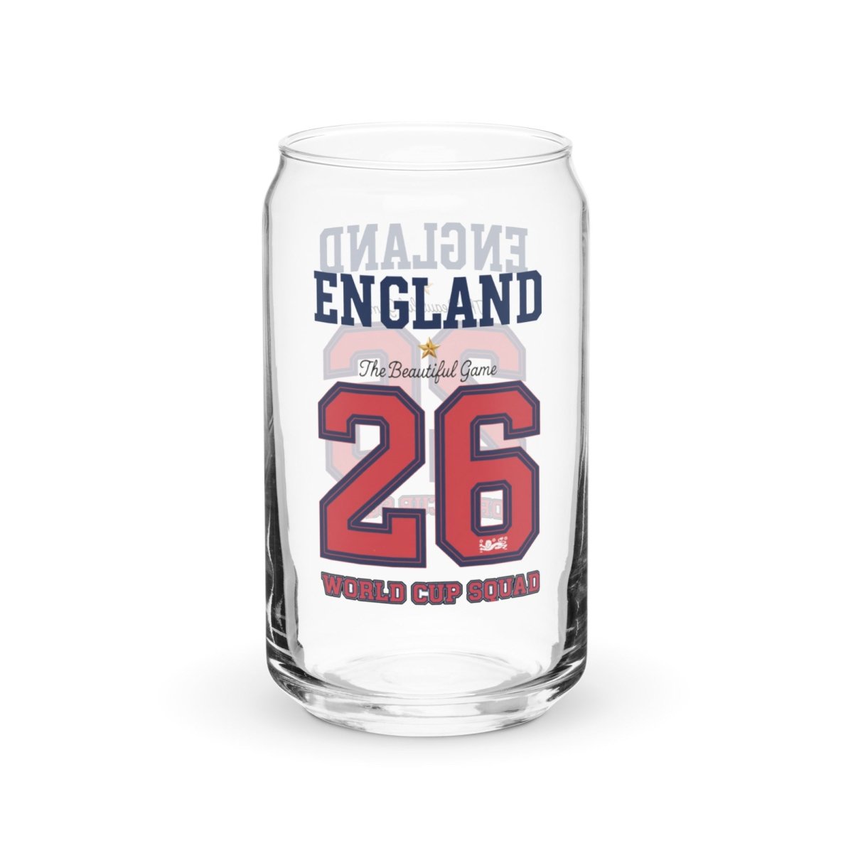 England World Cup '26' Can - Shaped Glass - Chinchilla Choons