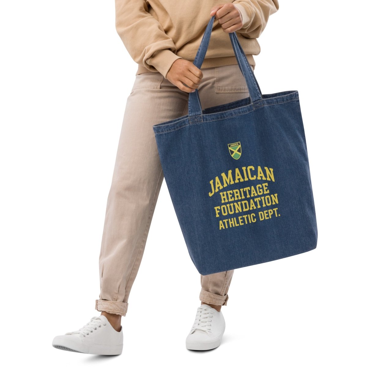 Jamaican Heritage Organic Denim Tote Bag - Chinchilla Choons