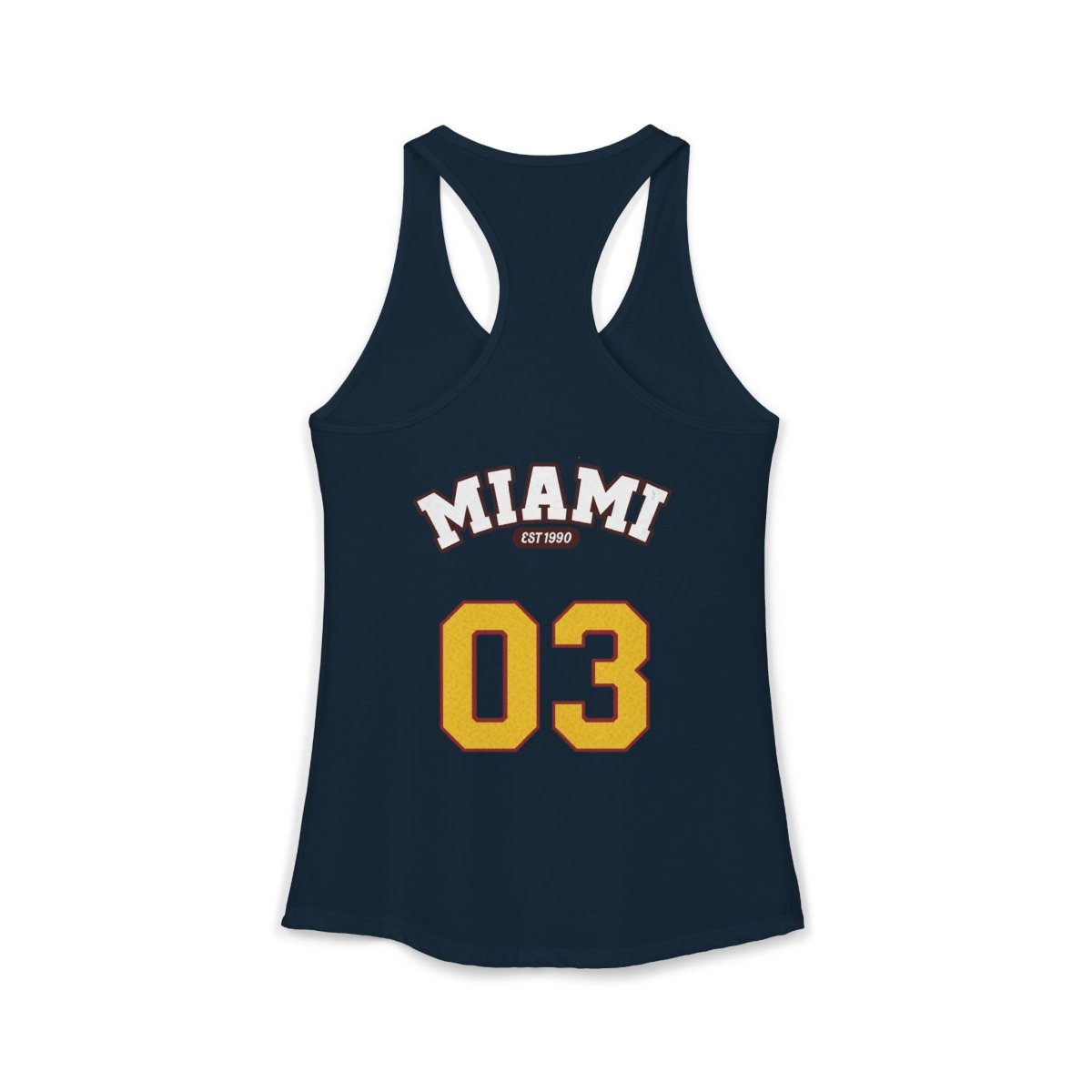 Miami Varsity Women's Racerback Tank Top - Chinchilla Choons