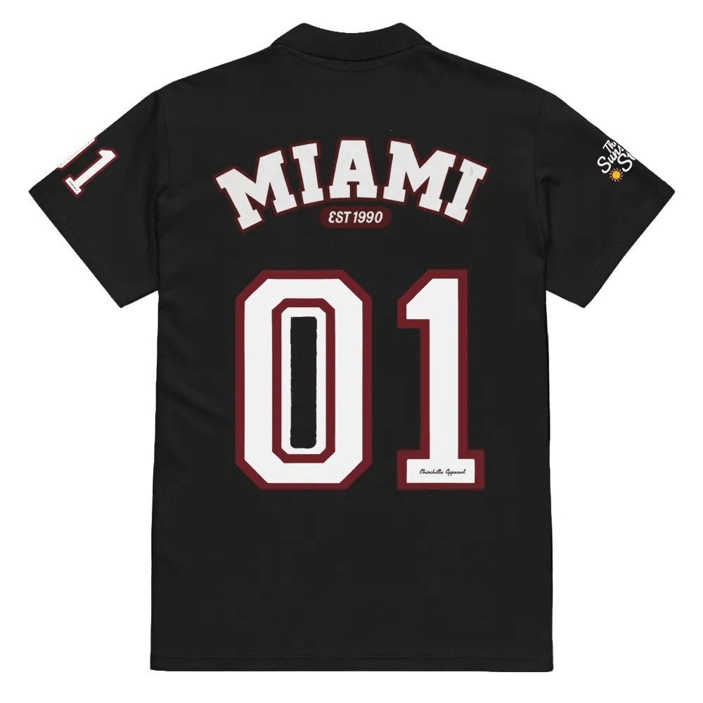 Miami Varsity Premium Pique Polo Shirt - Chinchilla Choons