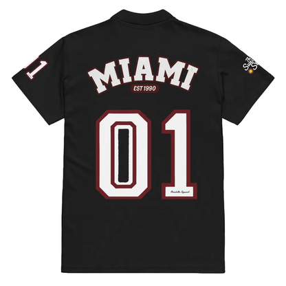 Miami Varsity Premium Pique Polo Shirt - Chinchilla Choons