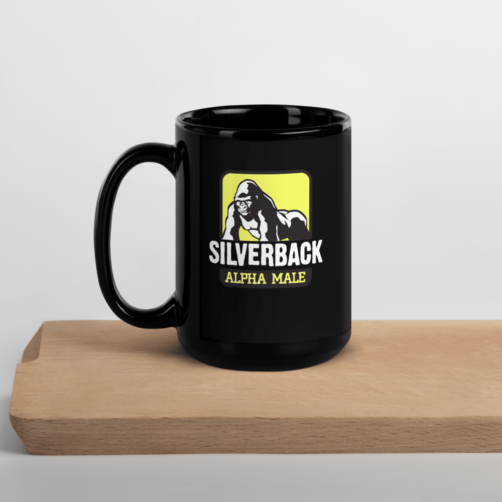 Silverback Black Glossy Mug - Chinchilla Choons
