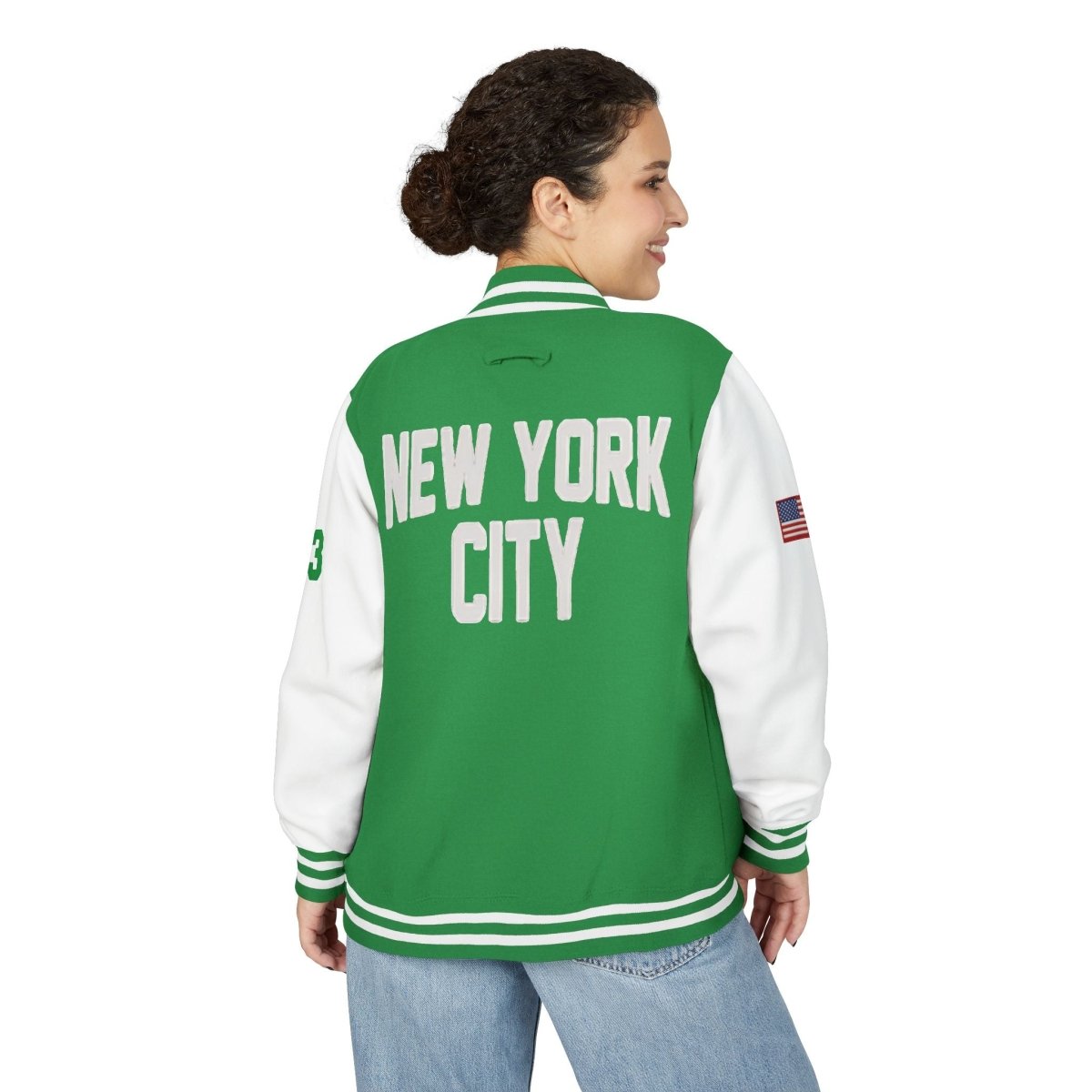 New York City Unisex Heavyweight Letterman Jacket - Chinchilla Choons