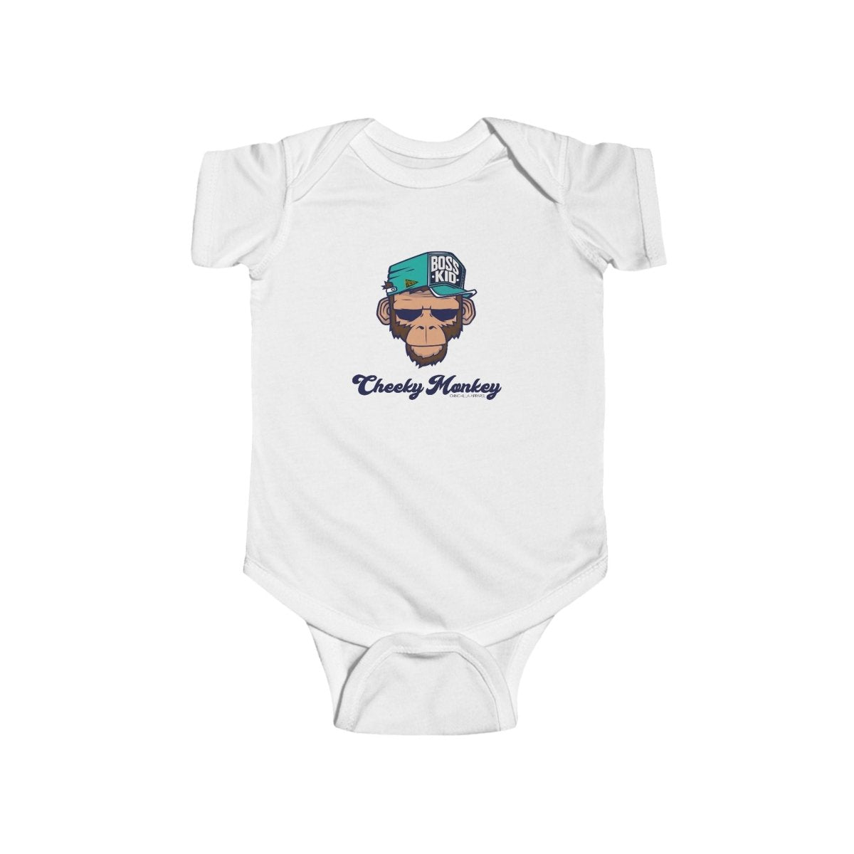 Cheeky Monkey Baby Bodysuit - Chinchilla Choons